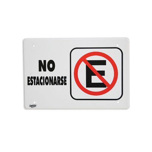 Imagen de SEÑAL PLASTICO NO ESTACIONARSE 35x24CM