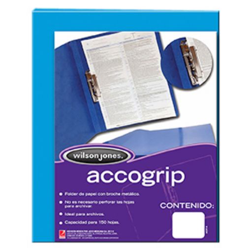 Imagen de CARPETA ACCOGRIP CARTA CON PALANCA AZUL CLARO