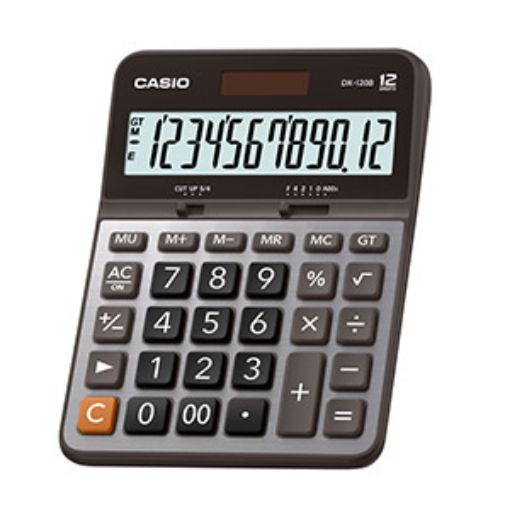 Imagen de CALCULADORA ESCRITORIO CASIO DX-120B 12DIG MEDIANA SOLAR/PILAS